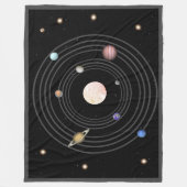 Zonnestelsel "echte kleurenster" fleece deken (Voorkant)