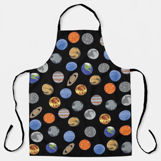 Zonnestelsel Galaxy Planets Ontwerp Schort (Voorkant)