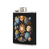 Zonnestelsel grafisch heupfles (Links)