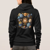 Zonnestelsel Grafisch Ontwerp Hoodie (Achterkant)