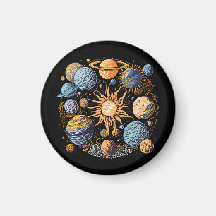 Zonnestelsel Grafisch Ontwerp Magneet