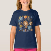 Zonnestelsel Grafisch Ontwerp T-shirt (Voorkant)