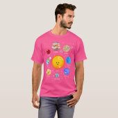 Zonnestelsel Happy Kawaii Style T-shirt (Voorkant volledig)
