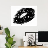 Zonnestelsel Hemelse Kinder Kunst Tekening Poster (Thuiskantoor)