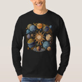Zonnestelsel illustratie t-shirt (Voorkant)