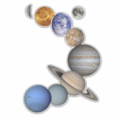 Zonnestelsel in de ruimte sticker (Voorkant)