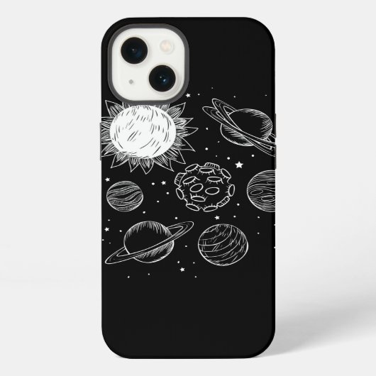 Zonnestelsel iPhone Hoesje (Achterkant)