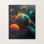Zonnestelsel Jigzaag Puzzle Legpuzzel (Verticaal)