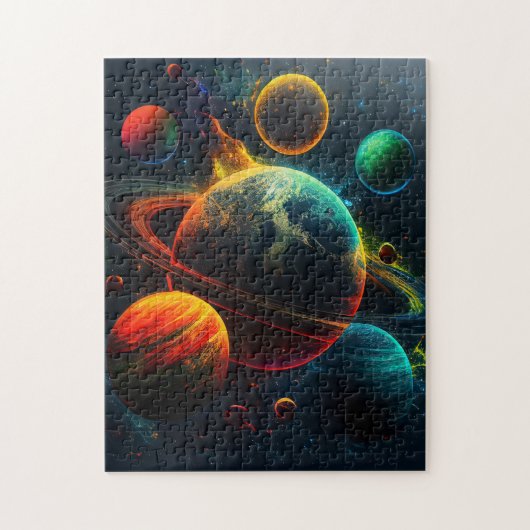 Zonnestelsel Jigzaag Puzzle Legpuzzel (Verticaal)