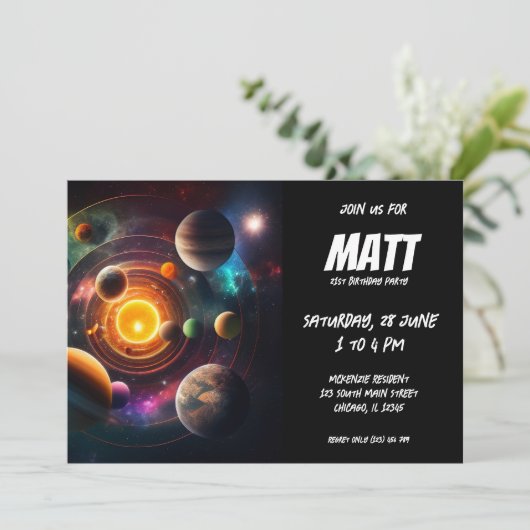 Zonnestelsel Kaart (Staand voorkant)