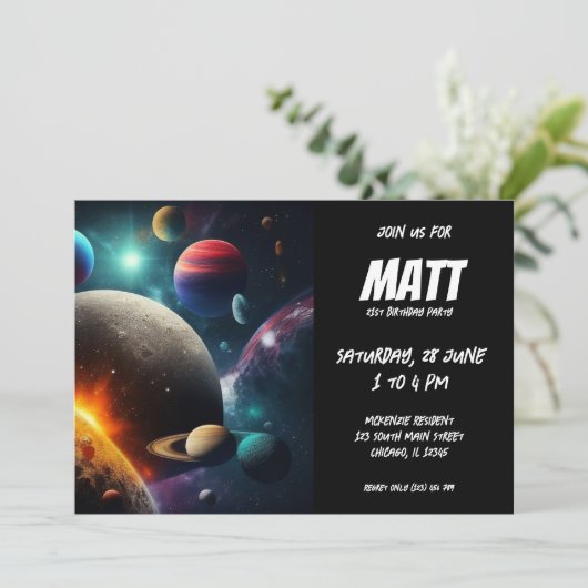 Zonnestelsel Kaart (Staand voorkant)