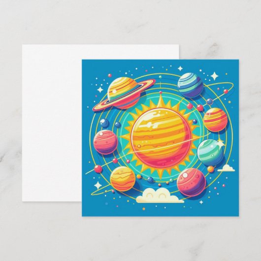 Zonnestelsel Kaart (Voorkant / Achterkant)