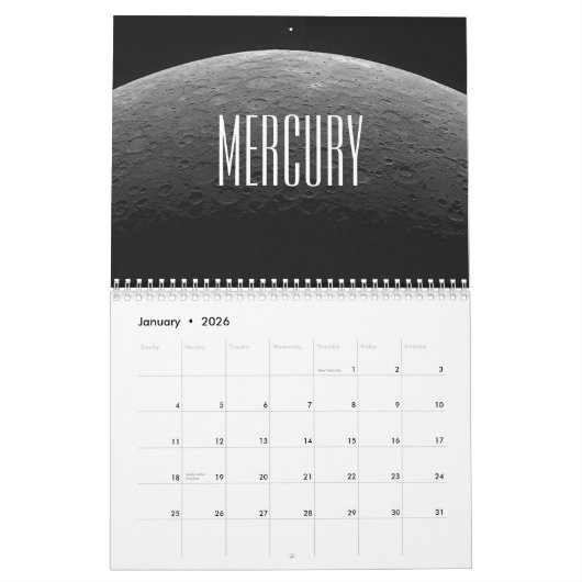 Zonnestelsel Kalender (Jan 2026)