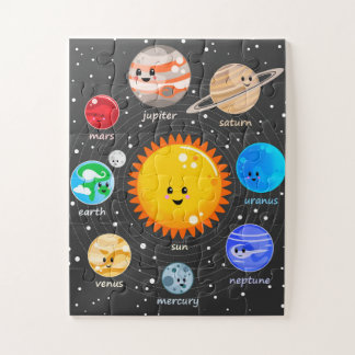 Zonnestelsel Kawaii schattige planeten educatieve  Legpuzzel