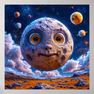 Zonnestelsel Kinderkamer Wetenschap Kunst Poster