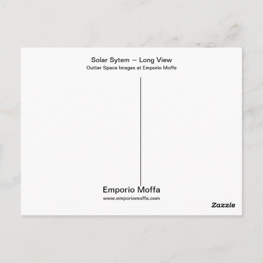 Zonnestelsel ~ Lang Uitzicht Briefkaart (Achterkant)