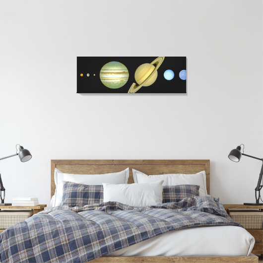 Zonnestelsel ~ Lang Uitzicht Canvas Afdruk (Insitu (Slaapkamer))