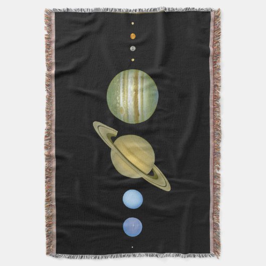 Zonnestelsel ~ Lang Uitzicht Deken (Voorkant Verticaal)