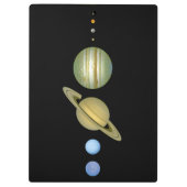 Zonnestelsel ~ Lang Uitzicht Klembord (Achterkant)