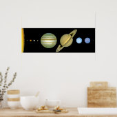 Zonnestelsel ~ Lang Uitzicht Poster (Keuken)