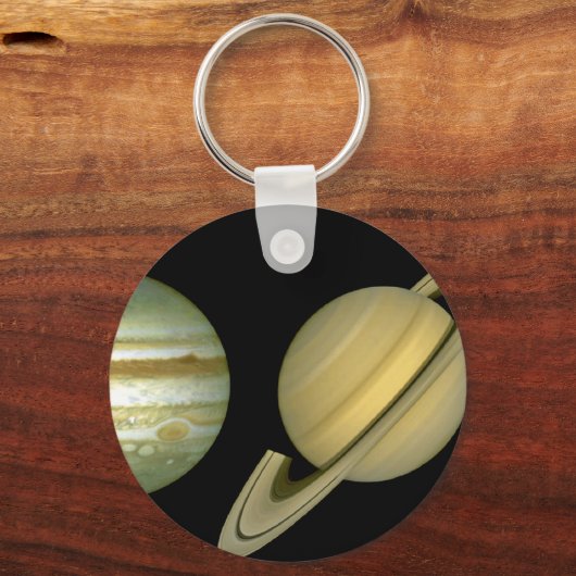 Zonnestelsel ~ Lang Uitzicht Sleutelhanger (Voorkant)