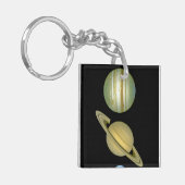 Zonnestelsel ~ Lang Uitzicht Sleutelhanger (Voorkant Links)