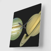 Zonnestelsel ~ Lang Uitzicht Vierkante Klok (Hoek)