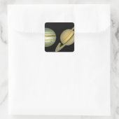 Zonnestelsel ~ Lang Uitzicht Vierkante Sticker (Tas)