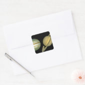 Zonnestelsel ~ Lang Uitzicht Vierkante Sticker (Envelop)