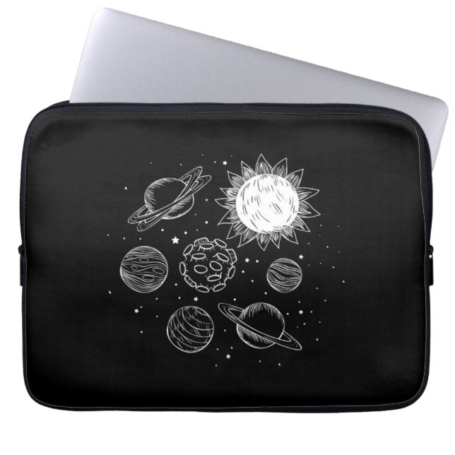 Zonnestelsel Laptop Sleeve (Voorkant)