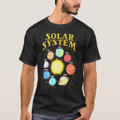 zonnestelsel met planeten wetenschap ruimte planee t-shirt (Voorkant)