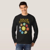 zonnestelsel met planeten wetenschap ruimte planee t-shirt (Voorkant volledig)