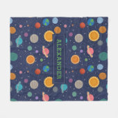 Zonnestelsel met zon en gewassen op maat fleece deken (Voorkant (Horizontaal))
