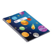 Zonnestelsel met zon en gewassen op maat notitieboek (Rechterzijde)