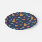 Zonnestelsel met zon en gewassen papieren bordje (Gekanteld)