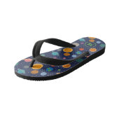 Zonnestelsel met Zon en Planeten Gepersonaliseerde Kinder Teenslippers (Schuin)