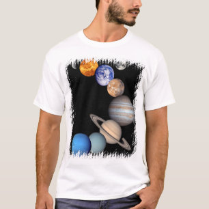 Zonnestelsel Montage JPL Planeet Foto's T-shirt
