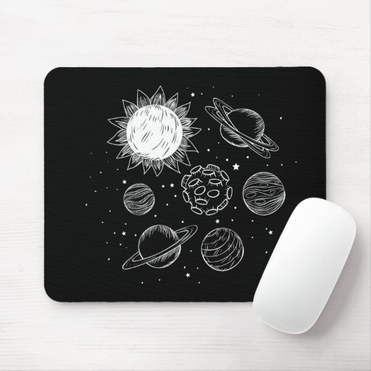 Zonnestelsel Muismat (Met muis)