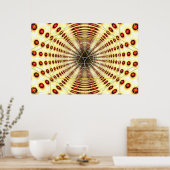 Zonnestelsel naar Mars per Martineau Poster (Keuken)