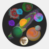 Zonnestelsel ontwerp Stickers (Voorkant)