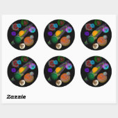 Zonnestelsel ontwerp Stickers (Vel)