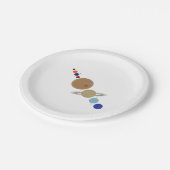 Zonnestelsel Papieren Bordje (Gekanteld)