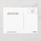 Zonnestelsel Party Dank u Briefkaart (Achterkant)