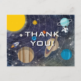 Zonnestelsel Party Dank u Briefkaart