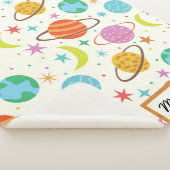 Zonnestelsel Planeet Outer Space Baby gepersonalis Sherpa Deken (3/4)