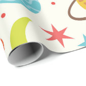 Zonnestelsel Planeet Outer Space Patroon Cadeaupapier (Rol Hoek)