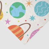 Zonnestelsel Planeet Outer Space Patroon Tissuepapier (Detail)