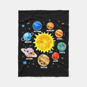 Zonnestelsel Planeet Ruimte Planeten Jongens Meisj Fleece Deken