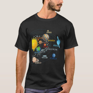 Zonnestelsel Planeten Astronomie Ruimte Wetenschap T-shirt