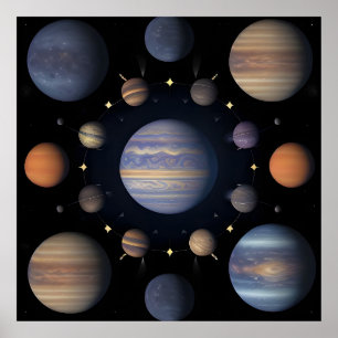 Zonnestelsel Planeten Astronomie Sterrenstelsel We Poster